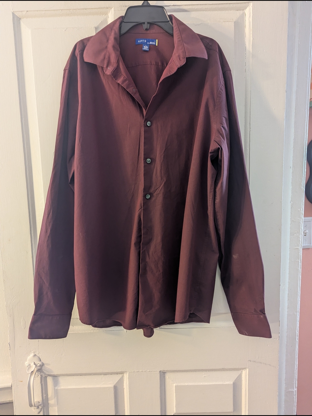 Apt. 9 Men's Button-Up Shirt in Burgundy Plum